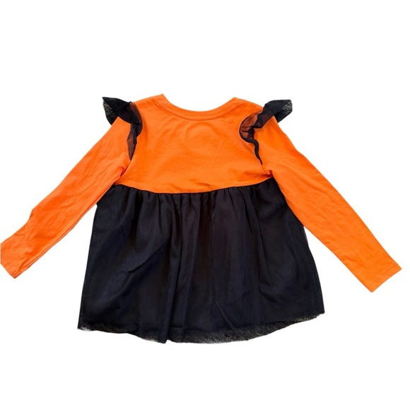 Orange and Black Long Sleeve Dress with Cat Design Halloween dress NWT Size 5T - Picture 7 of 10